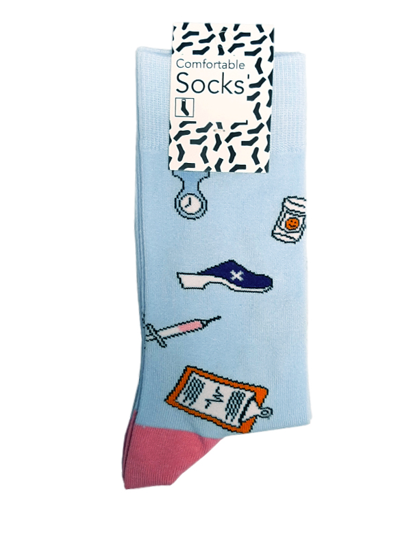 Happy Dames Sokken Instruments Blue Pink