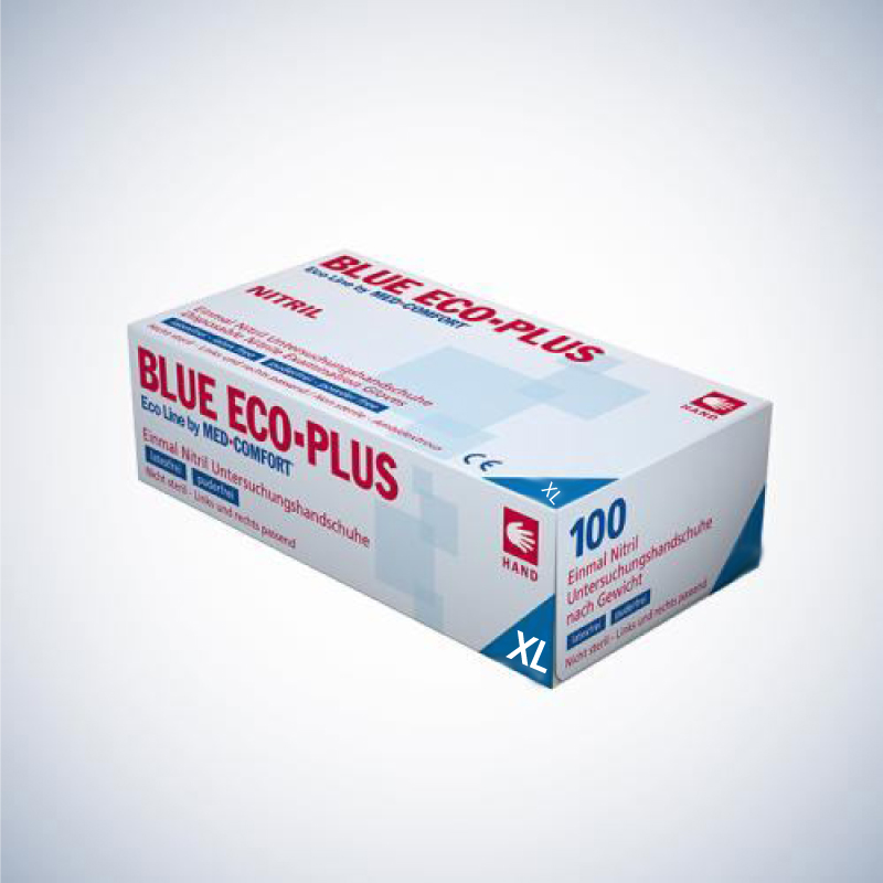 Blue Eco-Plus Nitril handschoen (extra stevig) maat XL 100stuks