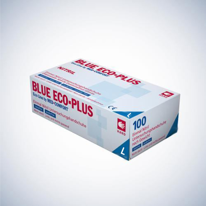 Blue Eco-Plus Nitril handschoen (extra stevig) maat L 100stuks