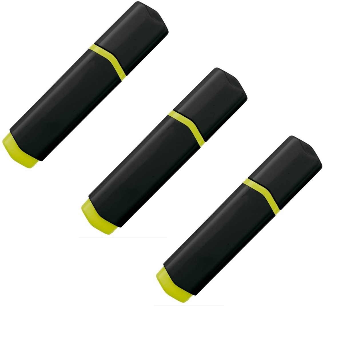 Highlighter/Markeerstift 3 Pak Zwart Geel