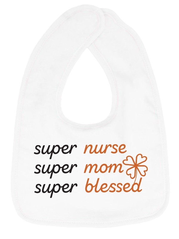 Baby Slabbetje "Super Mom" 