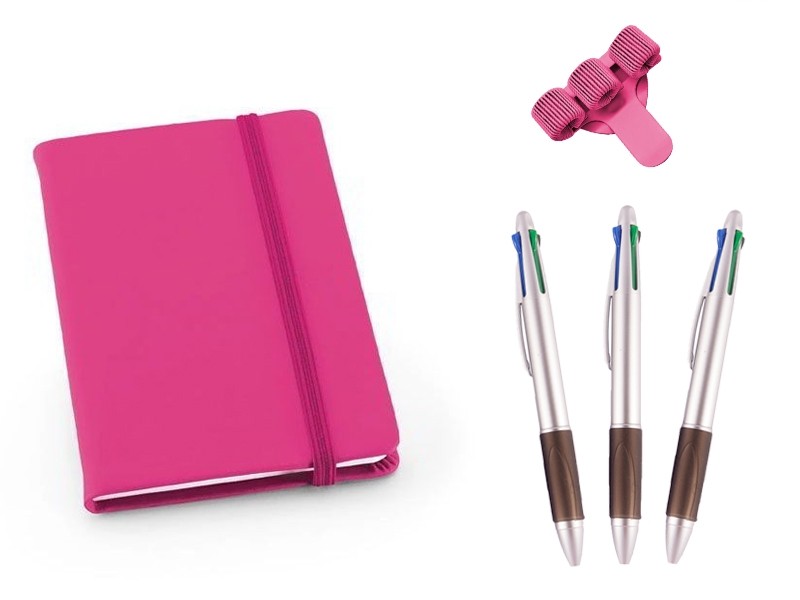 Set Notitieboek A6 Roze