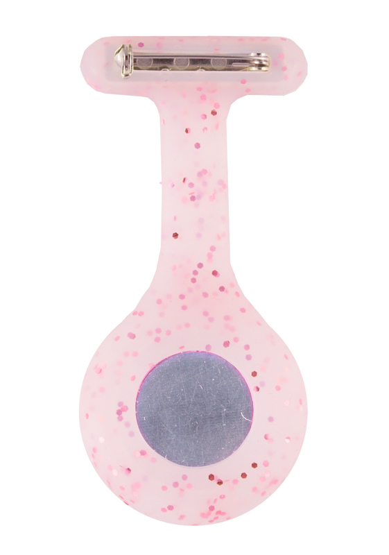 Siliconen Verpleegstershorloge Glitter Roze